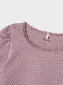 NAME IT Modal T-shirt Kab Elderberry Melange